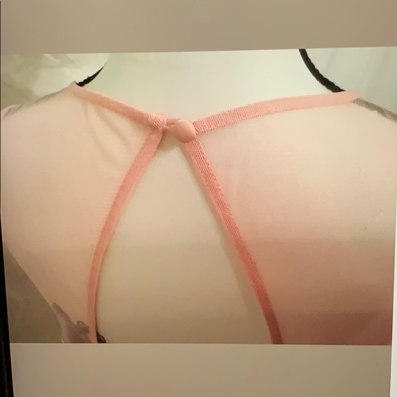 Size 12 Pink Rhinestone Mesh Neck Prom Party Dress - Picture 5 of 8